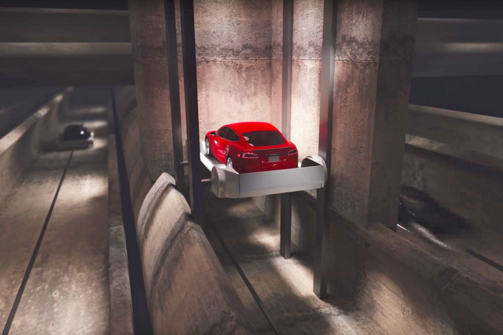 arte conceitual dos tuneis de elon musk
