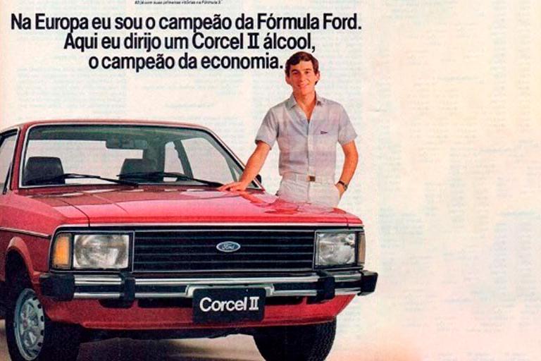 Ayrton Senna fez parte da história da Ford em propagandas