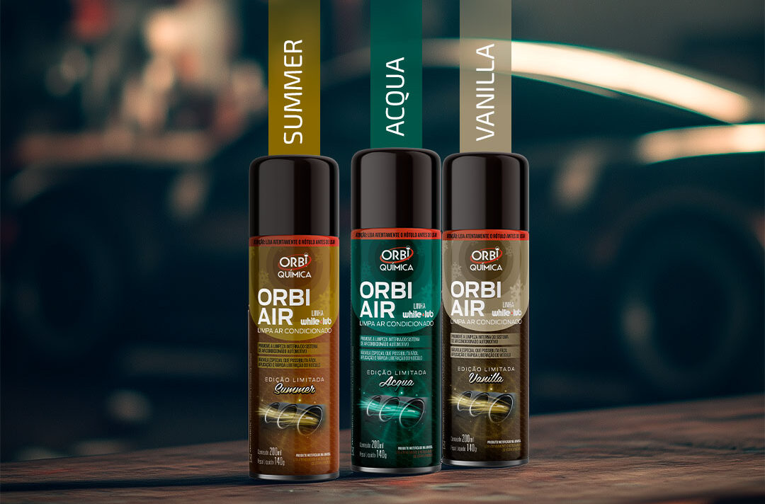  Orbi Química Lança Novas Fragrâncias do Orbi Air – Limpa Ar-Condicionado na Automec 2025: Summer, Acqua e Vanilla